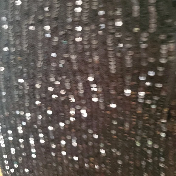 Black Glitter Halter Jumpsuit - Picture 6 of 7